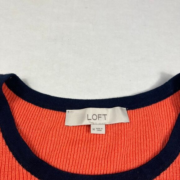 LOFT Sleeveless Sweater Tank Colorblock Casual Preppy Knit Work Pullover MEDIUM - Picture 4 of 10